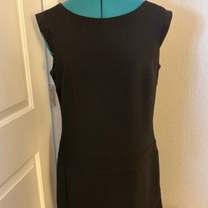 WHBM GORGEOUS Lil Black Midi Dress with pleats - sz 8